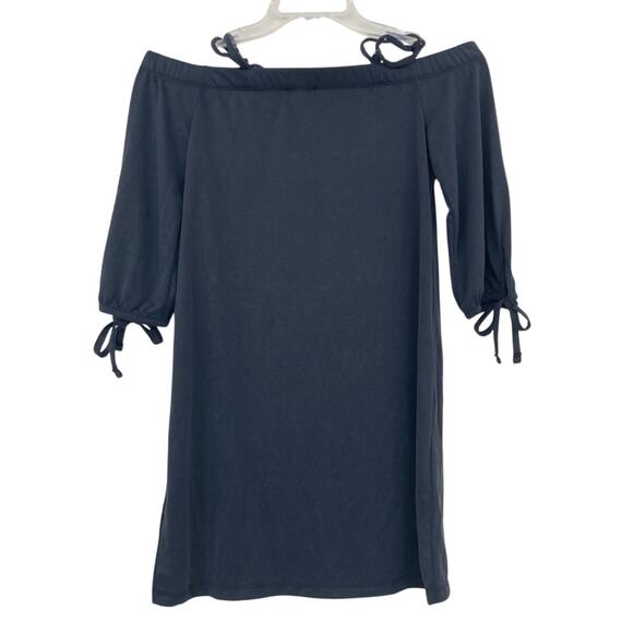Splendid Gray Off the Shoulder Tie Sleeve Dress Sz XS - Picture 4 of 7
